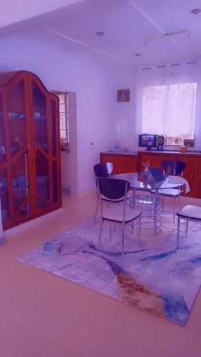 A three bedrooms house,two baths,kitchen,living room and dining area in kitale,milimani Estate.